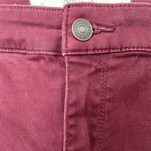 Abercrombie & Fitch Maroon Skinny Jeans sz 6 - Picture 4 of 7